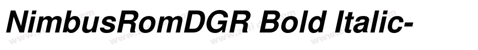 NimbusRomDGR Bold Italic字体转换
